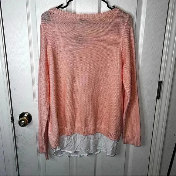 NWT Torrid Women's Lightweight Open Knit Sweater Peach Size 1 - Picture 5 of 8